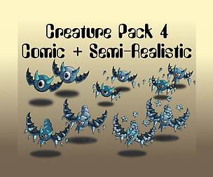 Creature Pack 4 Comic + Semi-Realistic