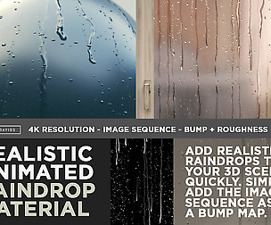 Realistic Animated Raindrop Material