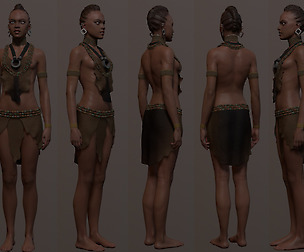 Nubian Woman - Sculpt