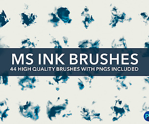 44 Ink Brushes for Photoshop