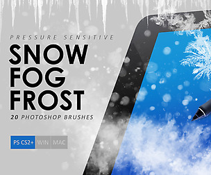 Snow, Fog, Frost Photoshop Brushes