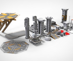 Sci-Fi architecture Elements collection 2
