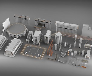 Sci-Fi architecture Elements collection 3