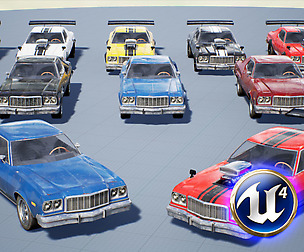 Classic Muscle Car Vehicle Pack UE4