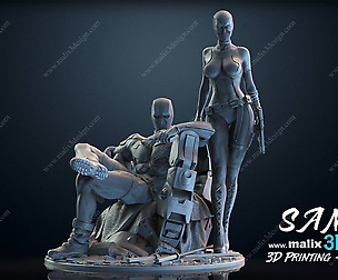 Deadpool & Lady Deadpool 3D printable Ready