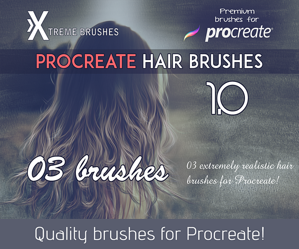 Procreate Realistic Hair Brushes