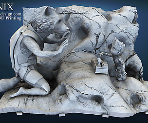 Rocket & Groot Diorama 3d Print Ready
