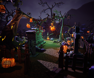 Halloween Cemetery Set
