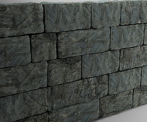 High Poly Natural Stone Wall 3D model