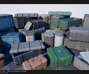 SciFi Crates Pack 1 [Unity] [UE4]