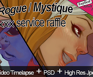 Rogue/Mystique XXX Illustration