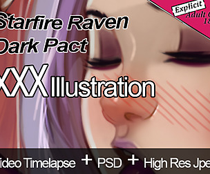 Raven Starfire Dark Pact XXX Illustration