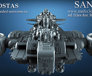 Ausmerzer Battle Ship - 3D Printable Ready