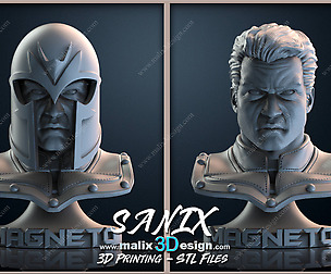 Magneto Bust - 3D Printable Model
