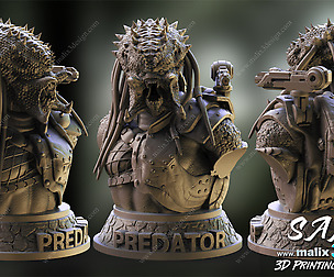 Predator Bust - 3D Printable Model