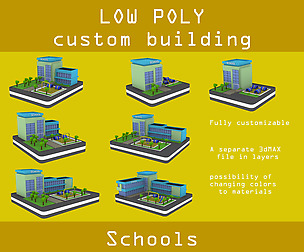 Low poly School pack