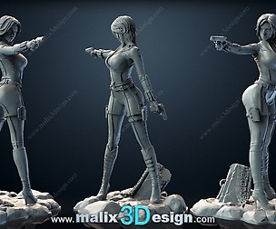 Black Widow 3D Print Model