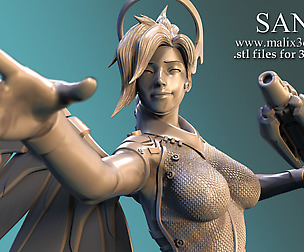 Mercy (overwatch) 3D Print Model