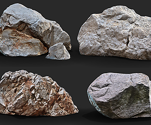 Photogrammetry 3D Scan Rocks and Stones 16xPack