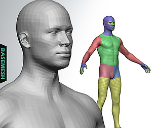 Average Male Body Lowpoly Basemesh