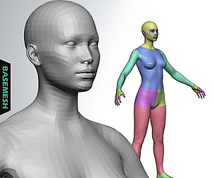Average Female Body Lowpoly Basemesh