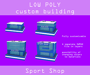 Low poly Sport Shop pack