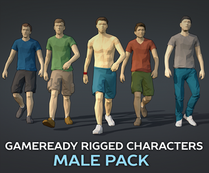 Lowpoly Rigged Male Essentials