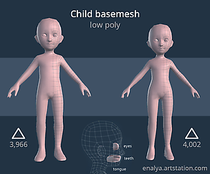Child Basemeshes - Rigged