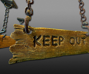 "Keep Out" Hanging Signs - GAME READY
