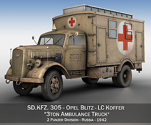 Opel Blitz - 3t Ambulance Truck - 2 PzDiv