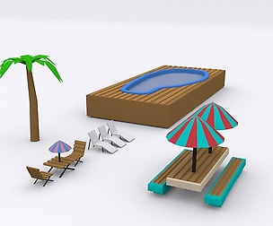 Low poly Summer Assets pack