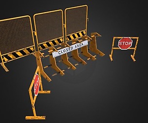 Police Barriers Set