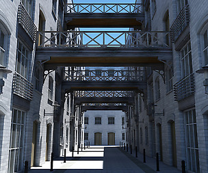 3D Alleyway Textured