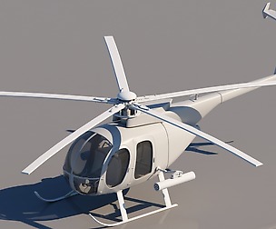 Ah-6J Helicopter