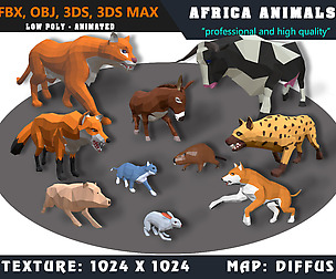 Animals Africa Cartoon Collection - Animated 03