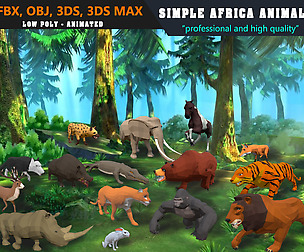 Big Collection Animals Africa Cartoon - Animated