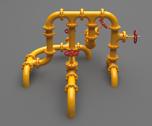 PBR Industrial Pipes Middle