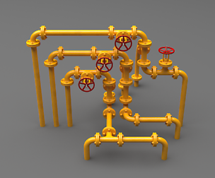 PBR Industrial Pipes Small