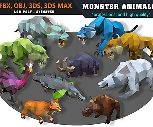 Animal Cartoon Monster Collection 01 Animated