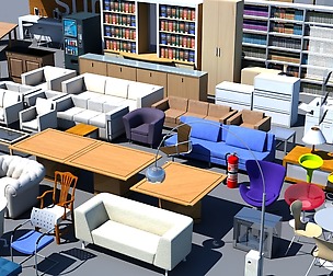 Office Furniture Pack 018