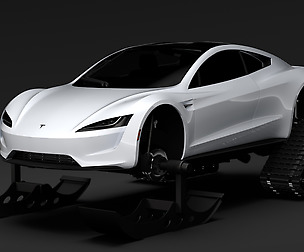 Tesla Roadster Ski 2018