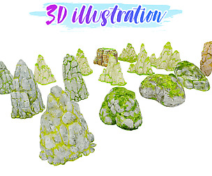 Low Poly Rock Illustration Collection Part 1