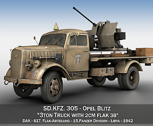 Opel Blitz with 2cm Flak 38 - DAK