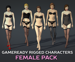 Lowpoly Rigged Female Essentials