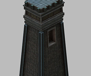 Dungeon - square stone pillar 01