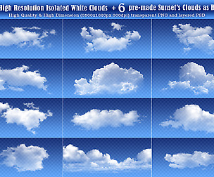 70+ High Resolution Isolated Clouds