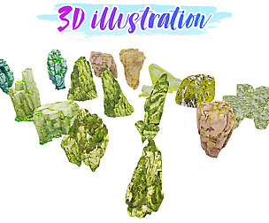 Low Poly Rock Illustration Collection Part 2