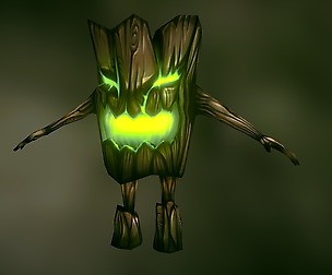 Wood Monster Low-Poly Character