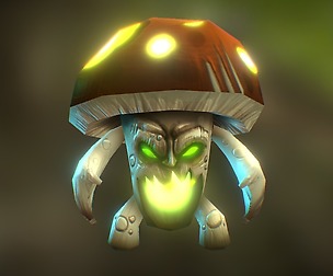 Mushroom monster low-poly character