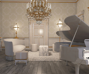 Classic Interior Room 3D Model